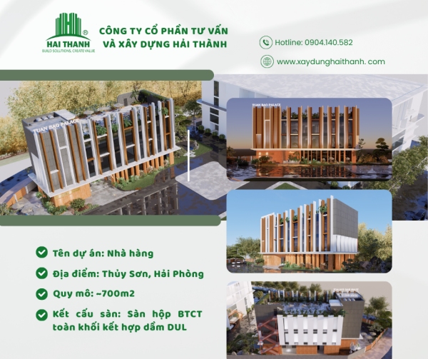 Quy trình thi công sàn dự ứng lực căng sau tại Hải Phòng - Dự án nhà hàng Tuấn Bảo